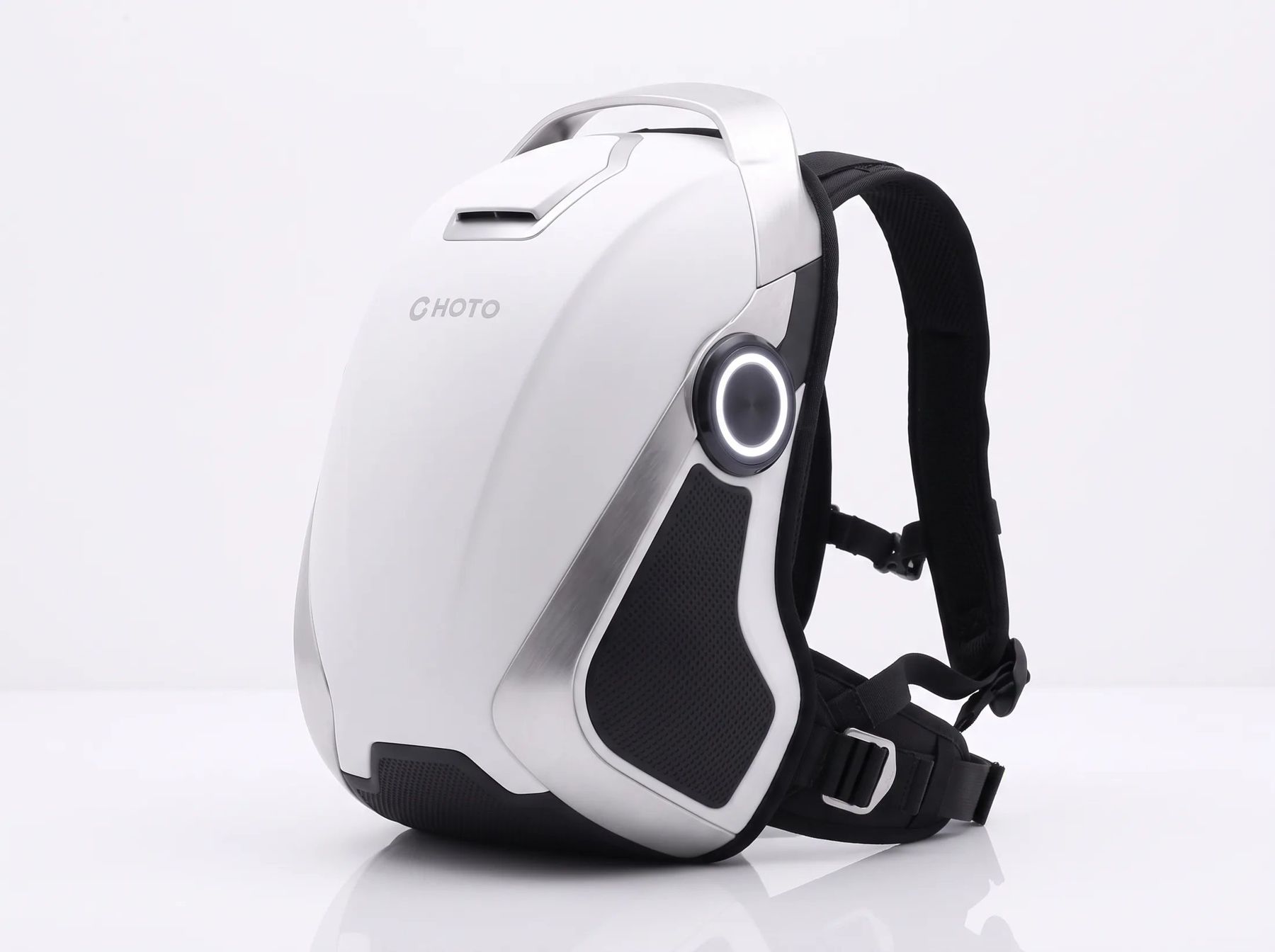 Sac à dos à coque rigide blanche